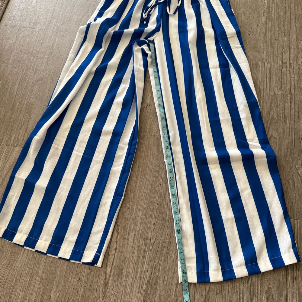 Urban Daizy Blue and White Striped Pants NWT - Picture 9 of 13